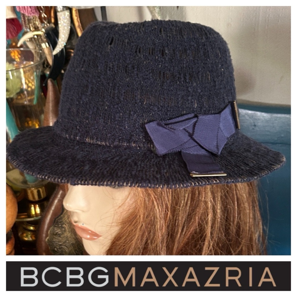BCBGeneration Dark Blue Women's Hat with Bow